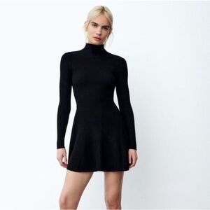 ZARA | Mock Neck Knit Mini Dress | M